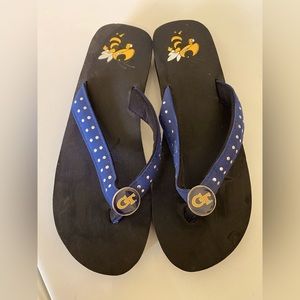 Georgia Tech Flip Flops NEW